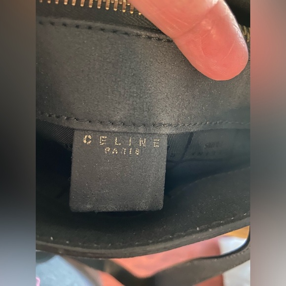 CELINE Paris Black Tote Shoulder Bag with Gold Plates Classic Authenticated - Picture 10 of 16